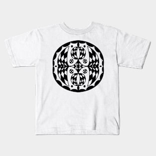 Dimensional Circle and Flower Fractal Geometry Kids T-Shirt